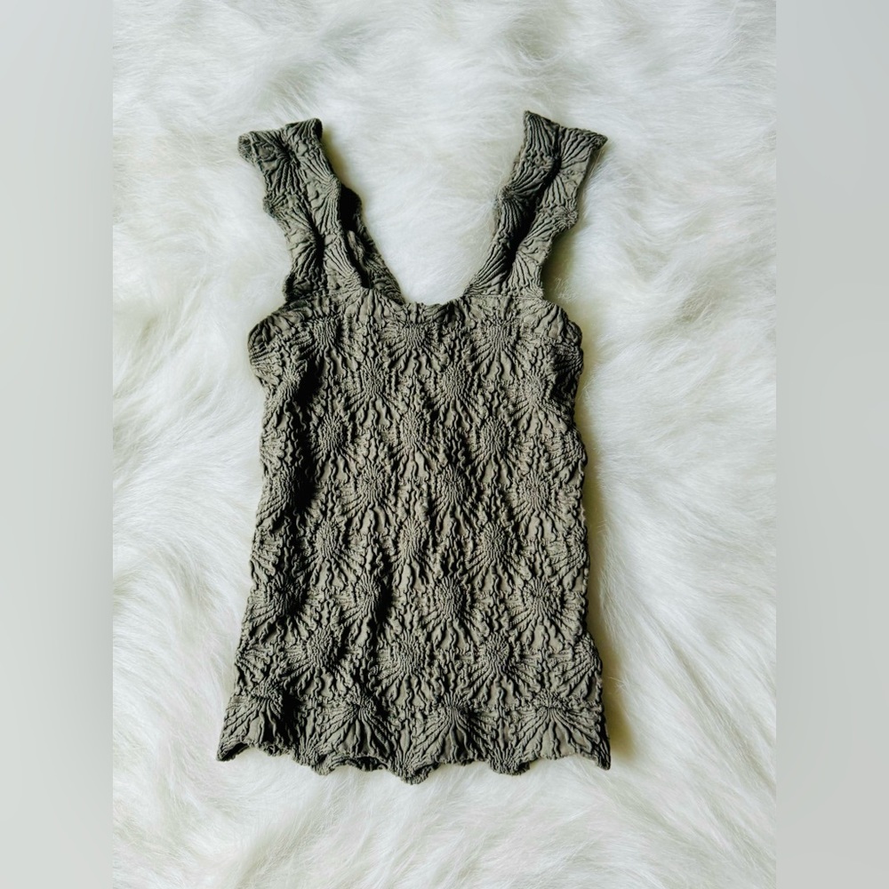 Free People intimately scalloped square neck tank small